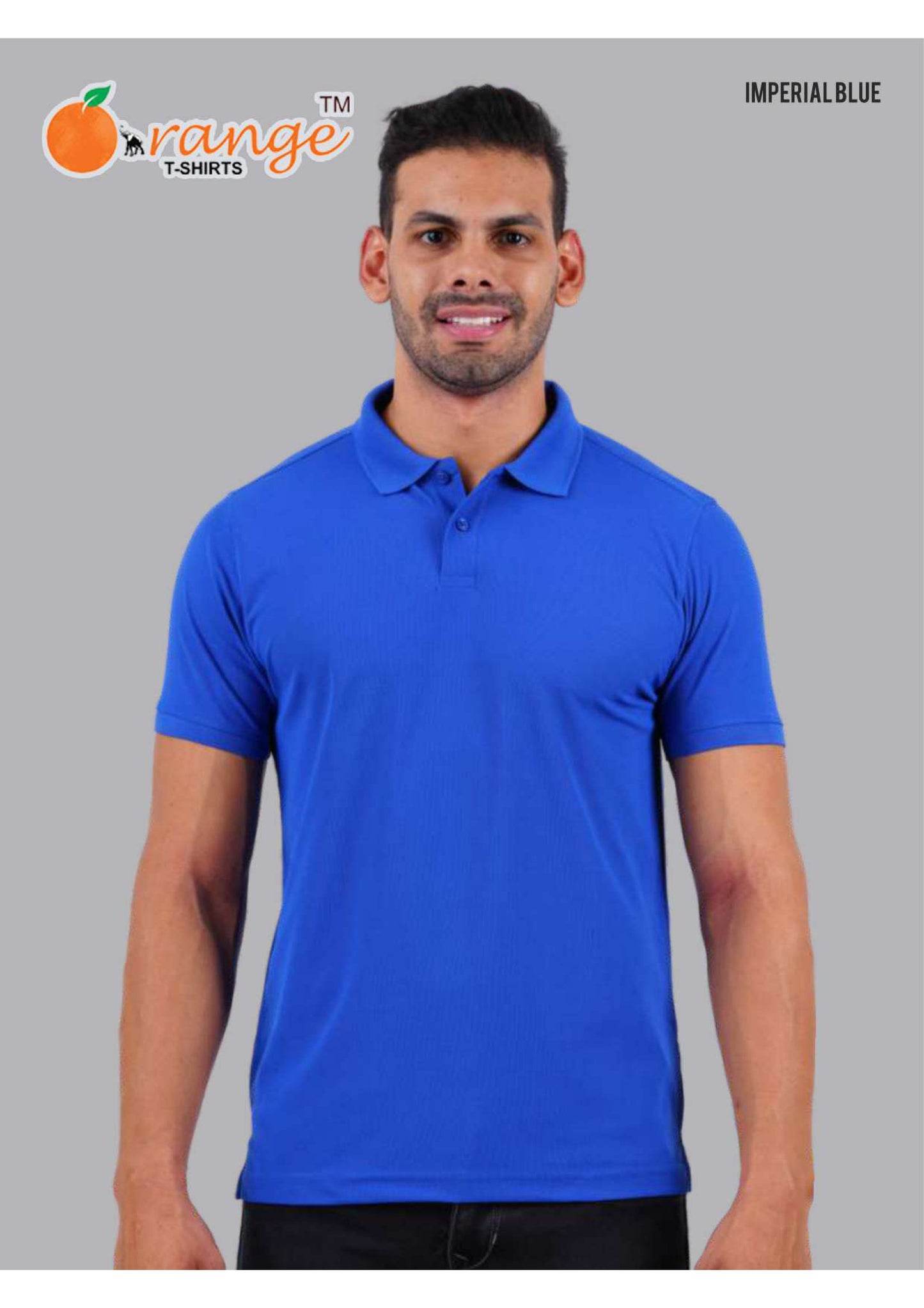 IMPERIAL BLUE POLO T-SHIRT
