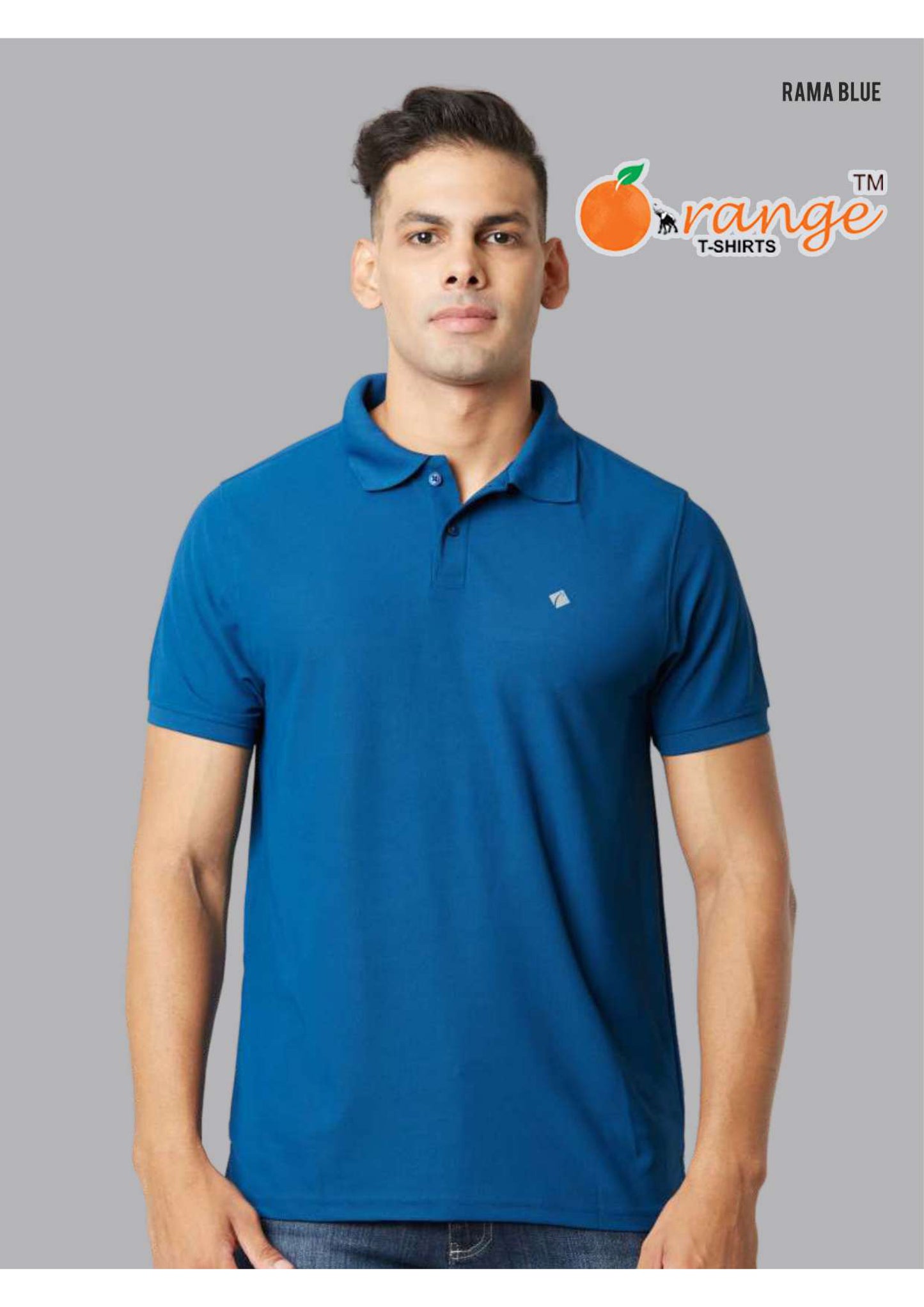 RAMA BLUE POLO T-SHIRT