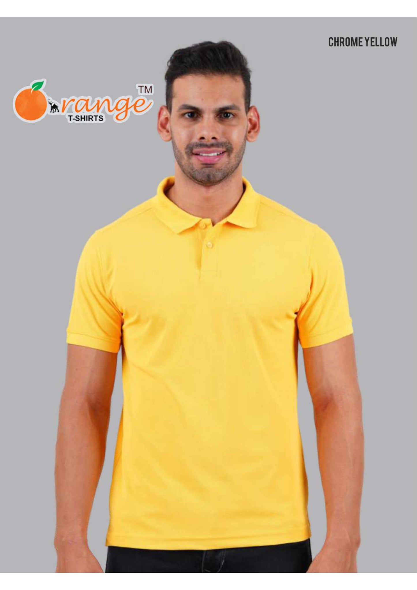 CHROME YELLOW POLO T-SHIRT