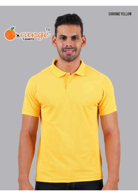 CHROME YELLOW POLO T-SHIRT